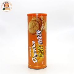 Best selling pollution-free cookies noodle pasta cheese cream paper tube cans packaging with easy open lid