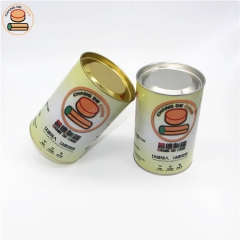 Custom inner plug lid paper tube cans packaging for wine poster map background picture wedding photo t-shirt packaging
