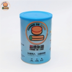 Custom printing food paper tube cans packaging for health food coffee cocoa chocolate milk nut cookies packaging