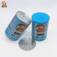 Custom printing food paper tube cans packaging for health food coffee cocoa chocolate milk nut cookies packaging