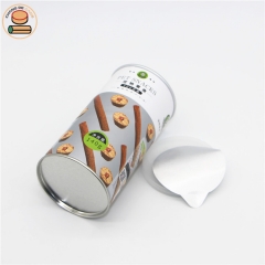 Paper tube packaging of puffed food Packaging of potato chips in paper cans with potato chips cylinder paper snacks packaging