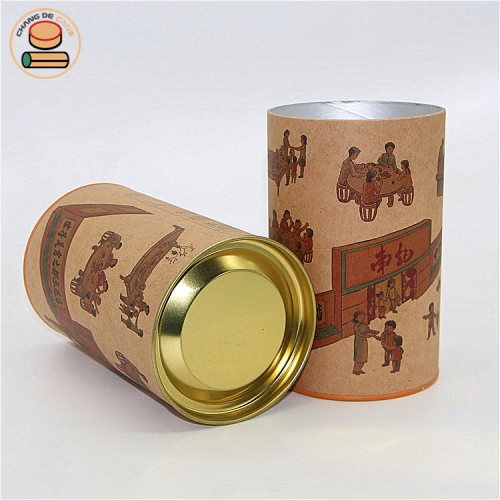 Cheap Factory Custom Wholesale various size food paper tube cans packaging for collagen powder maca powder curcumin powder