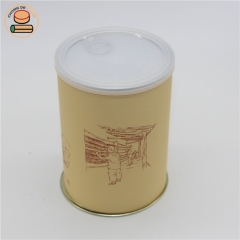 Eco friendly packaging paper tube salt packaging paper tube for Cereal tea potato Fruit tea snacks with easy pull ring lid