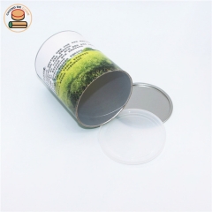 Wholesale food easy pull ring lid paper tube boxes packaging for frotein powder cocoa chocolate match packaging