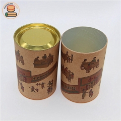 Recycled material food & powder cardboard paper cans packaging for talcum matcha coffee tea chocolate milk packaging