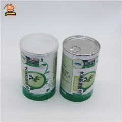 Custom printing black mini cardboard paper cans packaging for tea chili lemon salt sauce olive oil sugar packaging