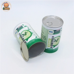 Custom printing black mini cardboard paper cans packaging for tea chili lemon salt sauce olive oil sugar packaging