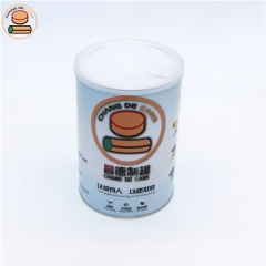 Food grade paper tube easy tear lid paper can for spices food powder seasoning soluble powder cookie packaging