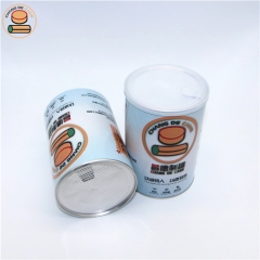 Food grade paper tube easy tear lid paper can for spices food powder seasoning soluble powder cookie packaging