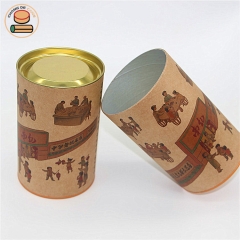 Cheap Factory Custom Wholesale various size food paper tube cans packaging for collagen powder maca powder curcumin powder