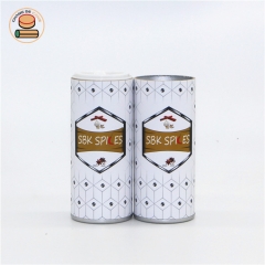 Kraft Paper Tubes Packaging Can Customized Logo for Salt Pepper Powder with Shaker Lid