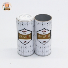 Kraft Paper Tubes Packaging Can Customized Logo for Salt Pepper Powder with Shaker Lid