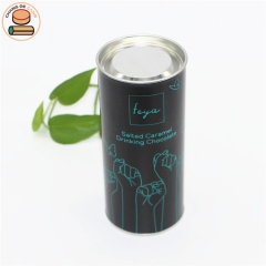 100% biodegradable material custom small foods paper cans for pet food candy spice salt chocolate dry meat packaging