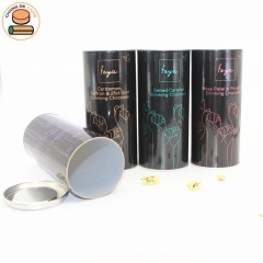 100% biodegradable material custom small foods paper cans for pet food candy spice salt chocolate dry meat packaging