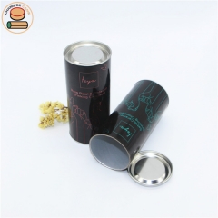 100% biodegradable material custom small foods paper cans for pet food candy spice salt chocolate dry meat packaging