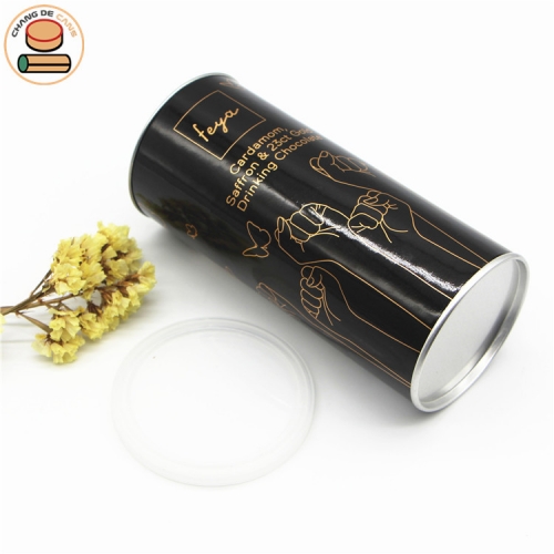 100% biodegradable material custom small foods paper cans for pet food candy spice salt chocolate dry meat packaging