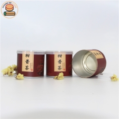 Food grade paper tube with easy open lid paper can for tea food powder seasoning packaging