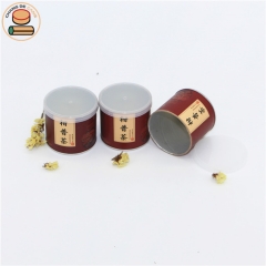 Food grade paper tube with easy open lid paper can for tea food powder seasoning packaging