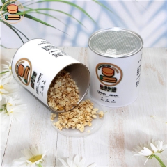 Custom Food Grade Offset Printing Cardboard Cylinder Tea Coffee Box Round Kraft Cardboard Black Paper Tube Packaging