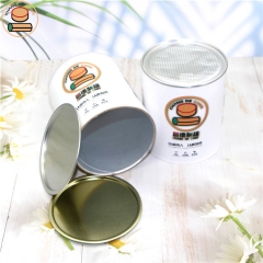 Custom Food Grade Offset Printing Cardboard Cylinder Tea Coffee Box Round Kraft Cardboard Black Paper Tube Packaging