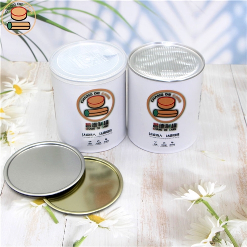 Custom Food Grade Offset Printing Cardboard Cylinder Tea Coffee Box Round Kraft Cardboard Black Paper Tube Packaging