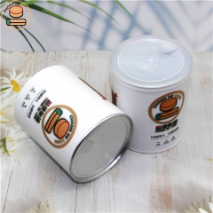 Custom Food Grade Offset Printing Cardboard Cylinder Tea Coffee Box Round Kraft Cardboard Black Paper Tube Packaging