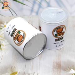 Custom Food Grade Offset Printing Cardboard Cylinder Tea Coffee Box Round Kraft Cardboard Black Paper Tube Packaging