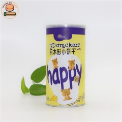 cylinders package packaging tube for crackers cookies chocolate packing aluminum foil lining