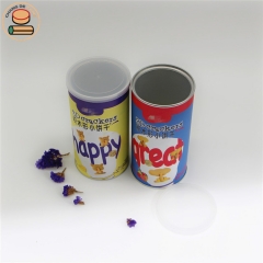 Food grade packaging tubes with easy ring pull lid for crackers cookies chocolate