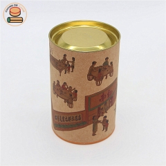 Recycled material food & powder cardboard paper cans packaging for talcum matcha coffee tea chocolate milk packaging