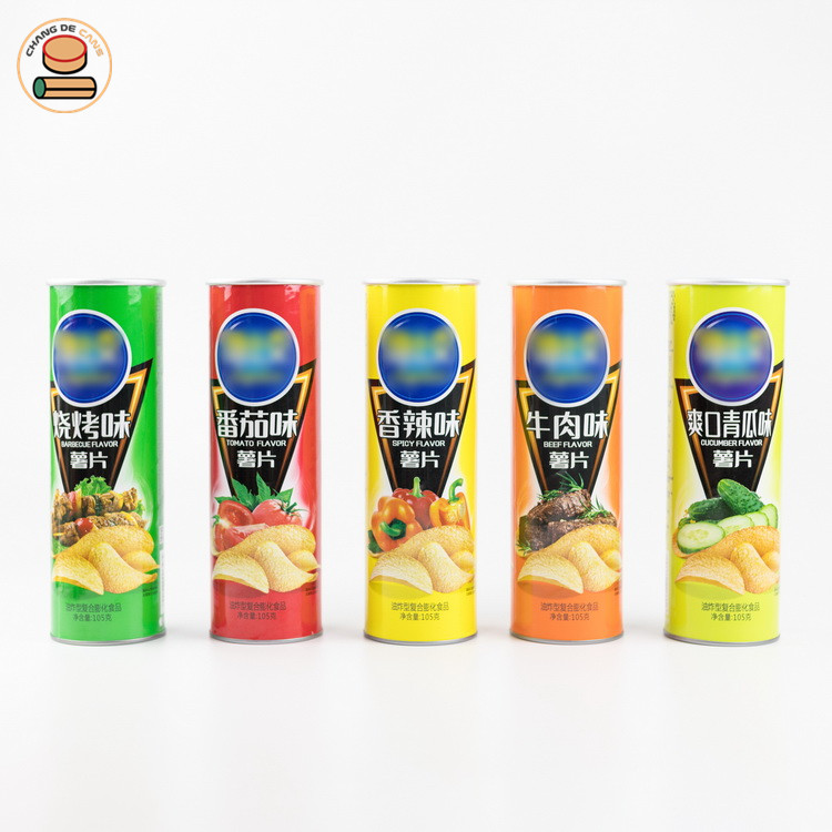 cardboard paper tube packaging cardboard tubes with lids with potato chips cylinder tube packaging