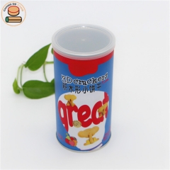 round cardboard packaging Food grade packaging tubes for crackers cookies