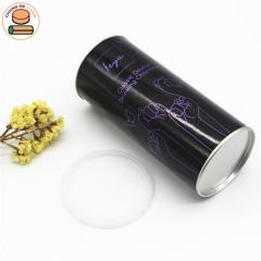 Biodegradable paper tube packaging tubes for Chocolates snacks with tinplate plug lid