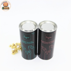 salted caramel drinking chocolate composite paper tube packaging tubes for snacks with tinplate plug lid