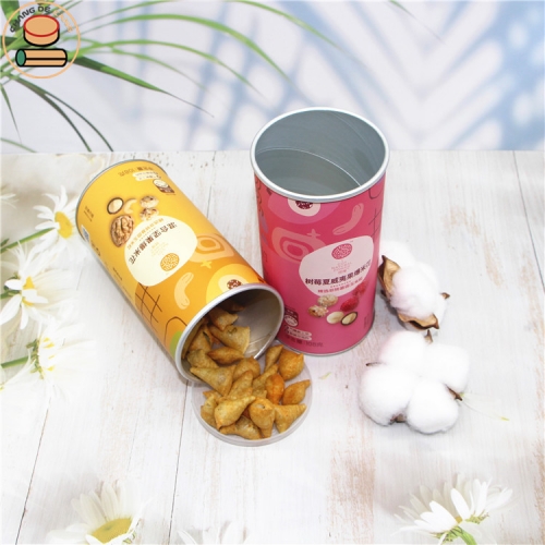 Biodegradable material food grade kraft paper jar blind box clothes & underwear cylinder cardboard paper tube packaging