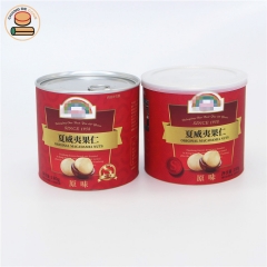 Sealed paper tube Upper cover: PE plastic cover + aluminum easy pull cover Paper cylinder: aluminum foil + cow card + color printing paper Bottom: iron bottom Application: food packaging, tea packaging, powder packaging, snack packaging, etc