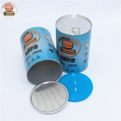 easy peel foil lid with paper composite can for packing 500g powdered food