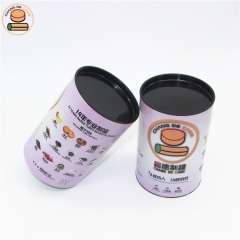 Elegant high quality cardboard packaging recycled storage cylinder paper box tube with plastic lid