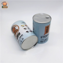 Factory customized logo printed container paper can paper tube round cardboard box food packaging