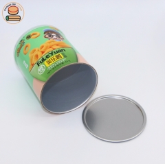custom food grade composite paper cans packaging paper tube cans for food/Potato chips / biscuits / snacks