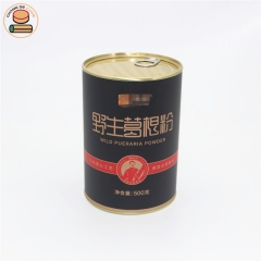 Hot Sale Custom Printed Empty Round Cardboard Fruit Chips Food Paper Cans/food cans