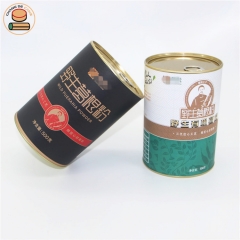 Hot Sale Custom Printed Empty Round Cardboard Fruit Chips Food Paper Cans/food cans