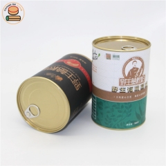 Hot Sale Custom Printed Empty Round Cardboard Fruit Chips Food Paper Cans/food cans