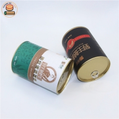 Hot Sale Custom Printed Empty Round Cardboard Fruit Chips Food Paper Cans/food cans