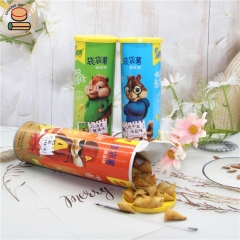 Food grade potato chips paper tube cardboard cylinders cardboard tube with lid paper tube sealing