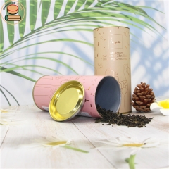 Metal tinplate cover small cylinder cardboard kraft paper cans tea paper cans packaging aluminum foil paper tubes