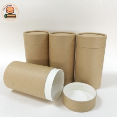 Custom Printed Round Kraft Paper Tube Packaging For Clothes / Socks Packaging