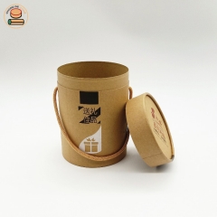 paper tube packaging custom printed kraft craft paper round product storage carton Clothes / t-shirts box gift packaging