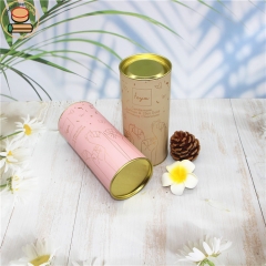 Custom Printed Round Empty paper bottle Paper Tube Packaging paper boxes For Socks Packaging