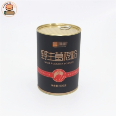 Eco Friendly Composite Paper Cans Packaging for Cocoa Chocolate Match Coffee Powder Kraft Paper Tube